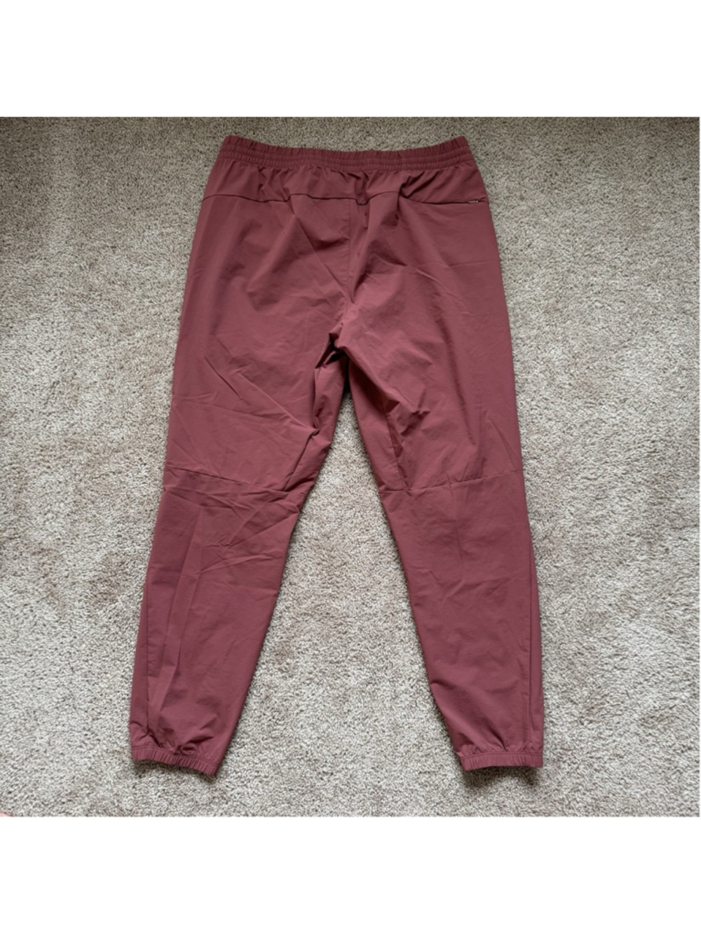 VRST Men's Burgundy Jogger Pants Size M Drawstring Elastic Waist Tapered - Picture 4 of 4